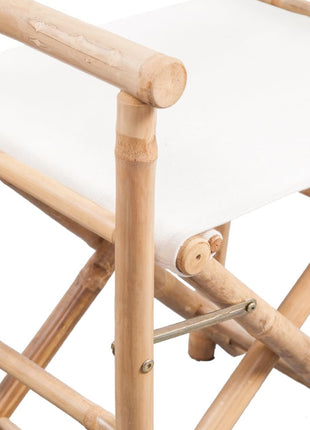 Regisseursstoelen 2 st inklapbaar bamboe en canvas