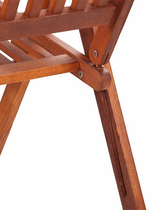 Tuinstoelen inklapbaar 2 st massief acaciahout bruin