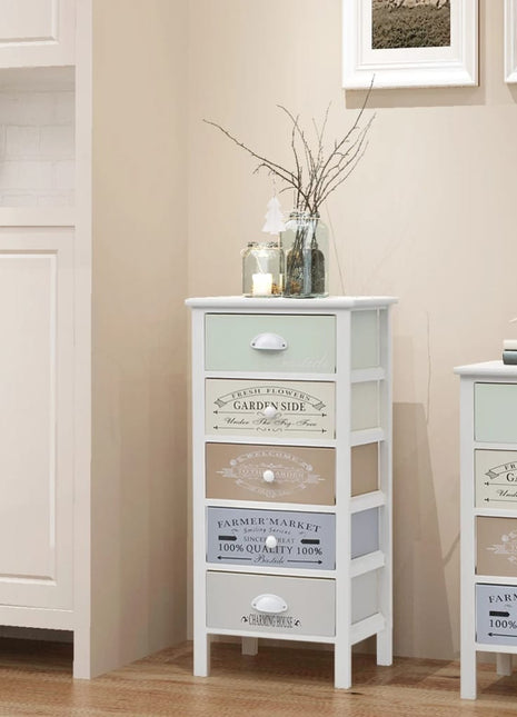 Franse Opslagkast Met 4 Lades Hout