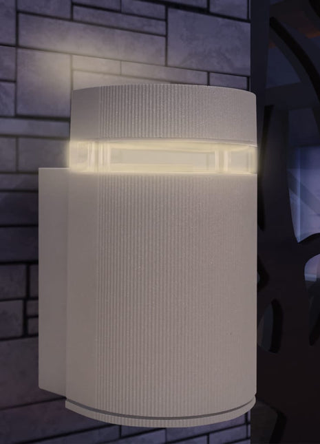 Wandlamp voor buiten halfrond grijs aluminium