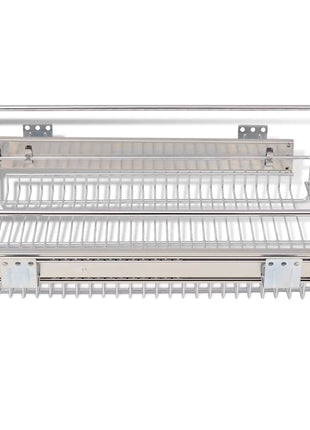Draadmanden uittrekbaar 2 st 400 mm zilverkleurig