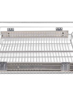 Draadmanden uittrekbaar 2 st 600 mm zilverkleurig