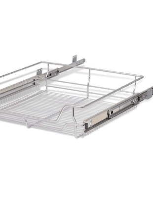 Draadmanden uittrekbaar 2 st 600 mm zilverkleurig