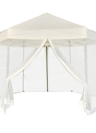 Partytent Pop-Up Zeshoekig Met 6 Zijwanden 3,6X3,1 M