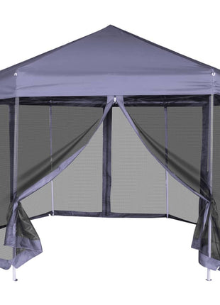 Partytent Pop-Up Zeshoekig Met 6 Zijwanden 3,6X3,1 M