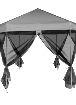 Partytent Pop-Up Zeshoekig Met 6 Zijwanden 3,6X3,1 M