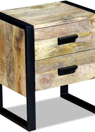 Bijzettafel Met 2 Lades 43X33X51 Cm Massief Mangohout
