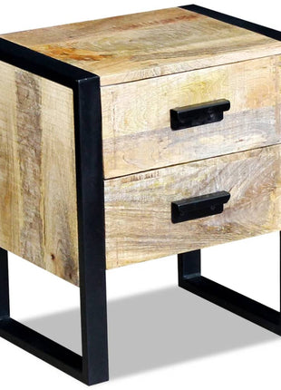 Bijzettafel Met 2 Lades 43X33X51 Cm Massief Mangohout