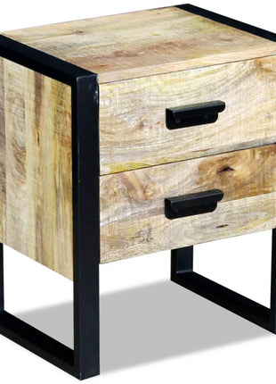 Bijzettafel Met 2 Lades 43X33X51 Cm Massief Mangohout