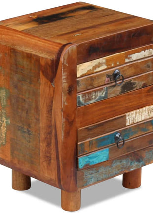 Nachtkastje 43X33X51 Cm Massief Gerecycled Hout
