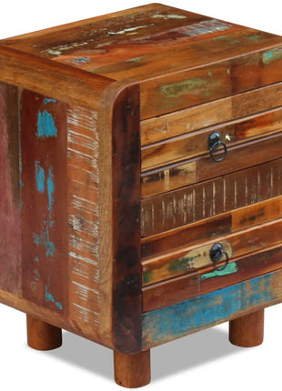 Nachtkastje 43X33X51 Cm Massief Gerecycled Hout