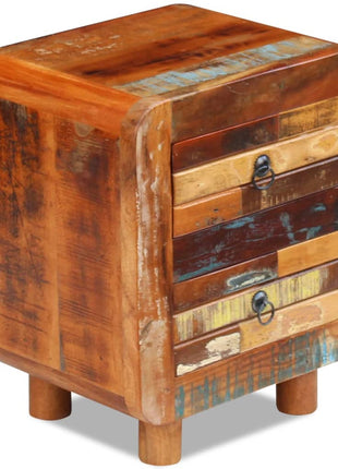 Nachtkastje 43X33X51 Cm Massief Gerecycled Hout