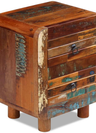 Nachtkastje 43X33X51 Cm Massief Gerecycled Hout