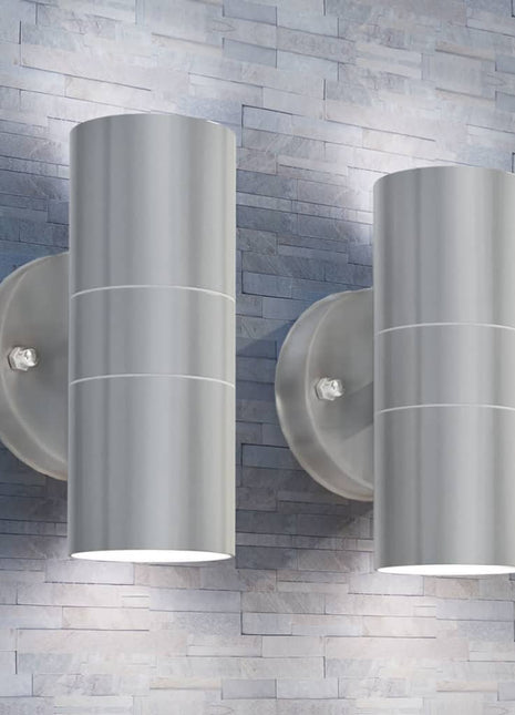 LED-wandlamp buiten op-/neerwaarts RVS 2 st