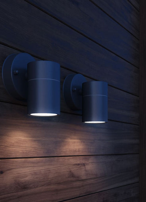 Wandlamp buiten neerwaarts RVS 2 st