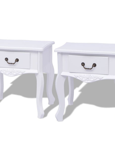 Nachtkastjes 2 Stuks Mdf Wit