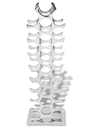 Wijnrek 27 Flessen Zilverkleurig Aluminium