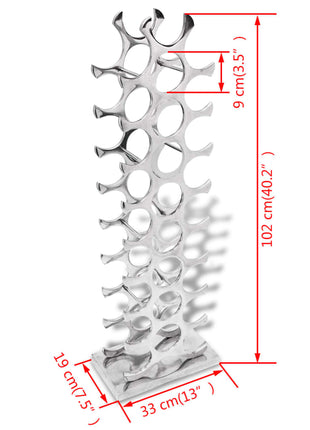 Wijnrek 27 Flessen Zilverkleurig Aluminium