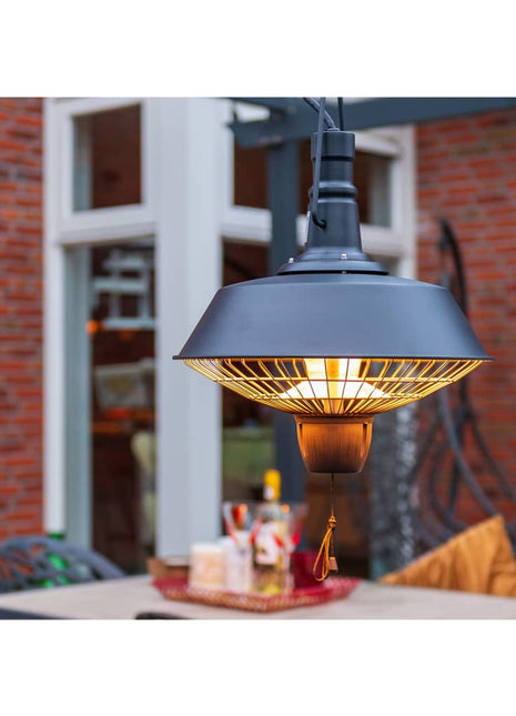 Hangende verwarmer Indus 2100 W halogeen zwart RSH16