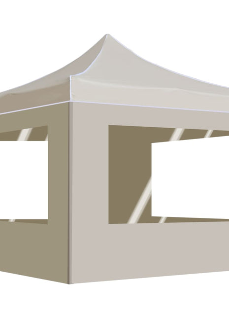 Partytent inklapbaar met wanden 3x3 m aluminium crème