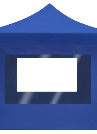 Partytent inklapbaar met wanden 4,5x3 m aluminium blauw
