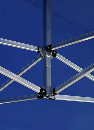 Partytent inklapbaar met wanden 4,5x3 m aluminium blauw
