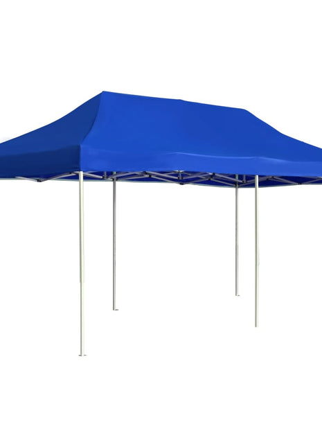 Partytent professioneel inklapbaar 6x3 m aluminium blauw