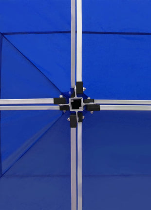 Partytent professioneel inklapbaar 6x3 m aluminium blauw
