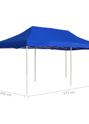 Partytent professioneel inklapbaar 6x3 m aluminium blauw