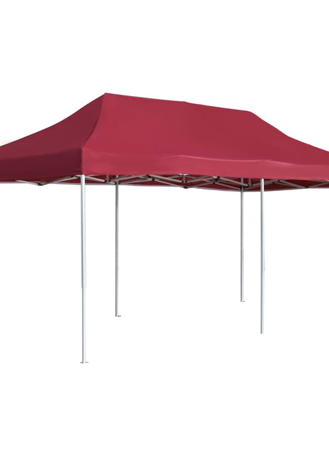 Partytent professioneel inklapbaar 6x3 m aluminium wijnrood