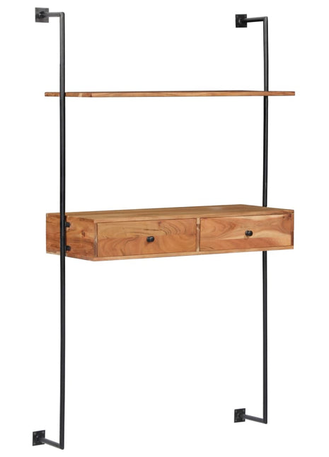 Wandbureau 90X40X170 Cm Massief Acaciahout