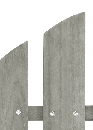 Tuinstoel met voetenbank hout grijs