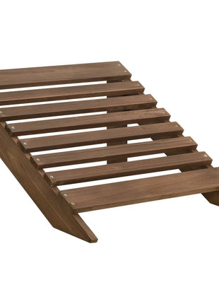 Tuinstoel met voetenbank hout bruin