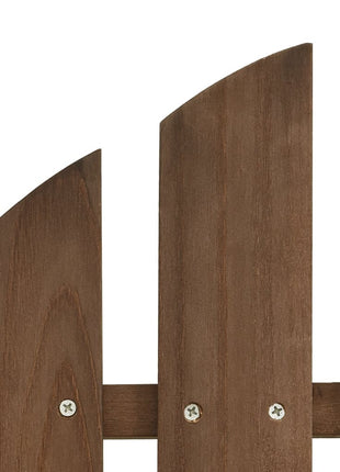 Tuinstoel met voetenbank hout bruin