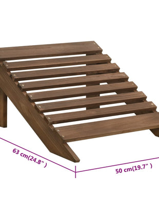 Tuinstoel met voetenbank hout bruin