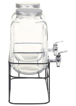 Drankdispensers 2 St Met Standaard 2 X 4 L Glas