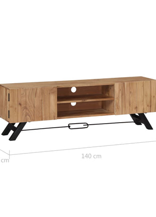 Tv-Meubel 140X30X45 Cm Massief Acaciahout