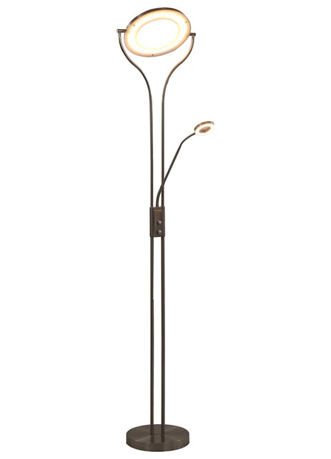 Lamp staand 18 W dimbaar 180 cm zilverkleurig