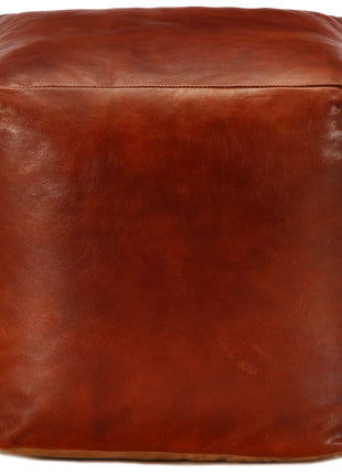 Poef 40X40X40 Cm Echt Geitenleer