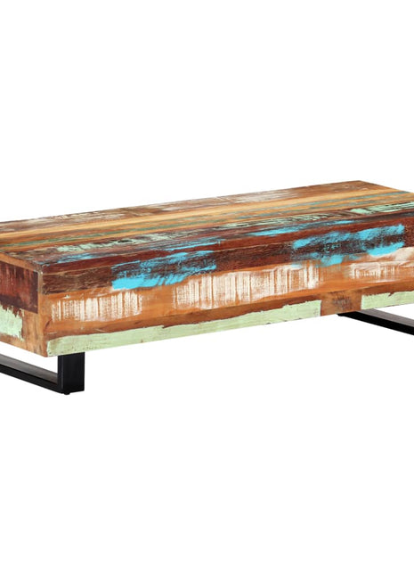 Salontafel 120X50X30 Cm Massief Gerecycled Hout En Staal