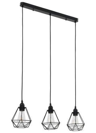 Plafondlamp Met Diamantvormig 3Xe27 Zwart