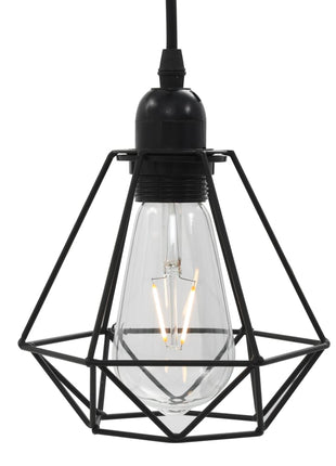 Plafondlamp Met Diamantvormig 3Xe27 Zwart