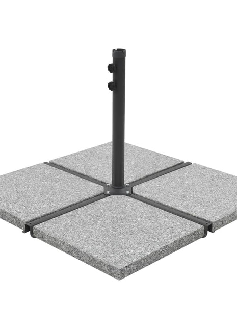Parasolvoetplaten 4 st vierkant 100 kg grijs graniet