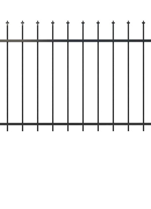 Tuinhek Met Speerpunt Staal 181X Zwart