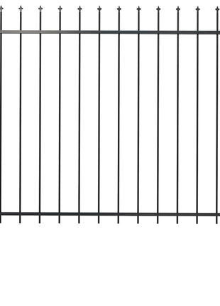 Tuinhek Met Speerpunt Staal 181X Zwart