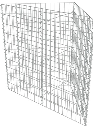 Gabion plantenbak verhoogd 75x75x50 cm gegalvaniseerd staal