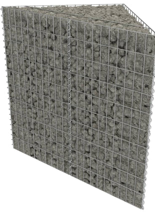 Gabion plantenbak verhoogd 75x75x50 cm gegalvaniseerd staal