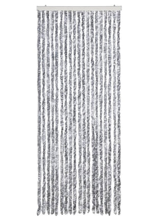 Vliegengordijn Chenille Wit En Grijs