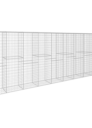 Schanskorfmuur met deksel 600x50x200 cm gegalvaniseerd staal