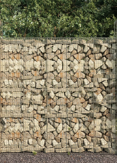 Schanskorfmuur met deksel 600x50x200 cm gegalvaniseerd staal